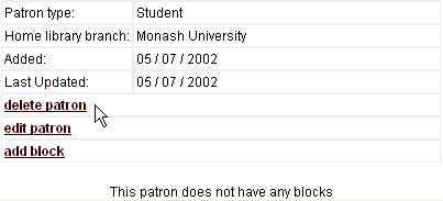 The patron does not have any blocks